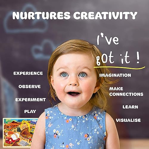 48 Piece Puzzles for Kids Ages 4-8, Each Piece is Unique, Construction Site Wooden Jigsaw Puzzle for 3 4 5 Year Old Toddlers Boys and Girls with Puzzle Tray - style: 48 Piece