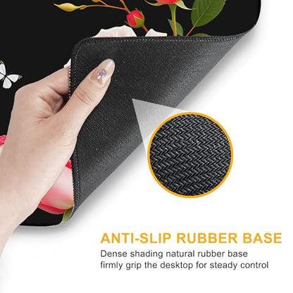 Large Gaming Mouse Pad God is Within Her Extended Computer Keyboard Mousepad with Non-Slip Rubber Base Stitched Edge Waterproof Big Long Laptop Pad for Gamer Office Home 35.4"X 15.7" - color: Mysterious Gate to the Universe
