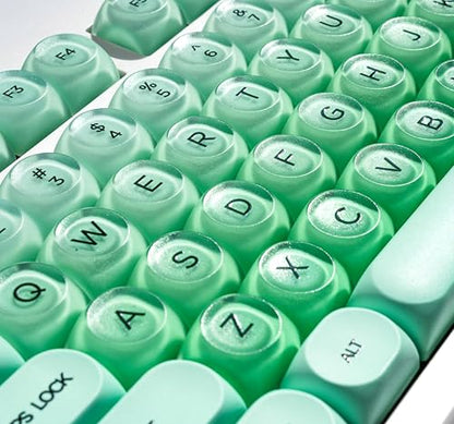 ZORNHER ZH980 Foundation Mechanical Keyboard,95% Green Creamy Keyboard with Number Pad,Girly Gaming Keyboard Full Size,Cute Jelly MOA Round Translucent Clear Keycaps,Creamy Sounding Linear Switches - color: Green Foundation, size: Creamy Switch
