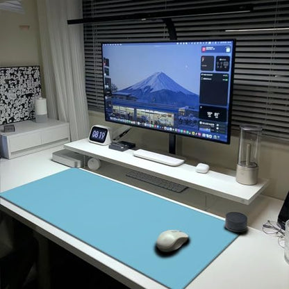 Blue Mouse Pad Extended Large Gaming Mousepad XL Big Long Oversized Desk Mat Stitched Edges 31.5 X 11.8 Inch for Home Office - color: Black7