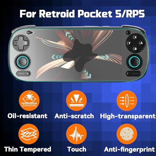 2-Pack Screen Protector Tempered Glass HD Protective Film Anti-Scratch for Retroid Pocket 5