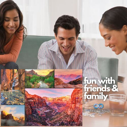 Zion National Park Puzzle 1000 Piece Jigsaw for Adults | Featuring Mount Zion Canyon & more, USA national park puzzle for national park lovers - style: Zion Puzzle 1000pc