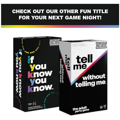 Spin Master Games, Tell Me Without Telling Me, The Viral Hit Adult Card Game, Bachelorette Party Activity, Meme Party Game, 2-10 Players, for Ages 18 & Up - style: Tell Me Without Telling Me