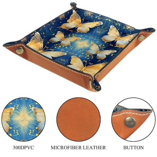 Golden Butterflies Dice Tray Dice Rolling Tray Folding Dice Holder for Dice Games, Like RPG, DND and Other Table Games - color: Multi 19