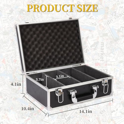 Toploaders Storage Box fits 3" x 4" 35pt Rigid Card, Trading Cards, Sports Cards，Graded Card ， (Holds 500+ Toploaders) (Black)