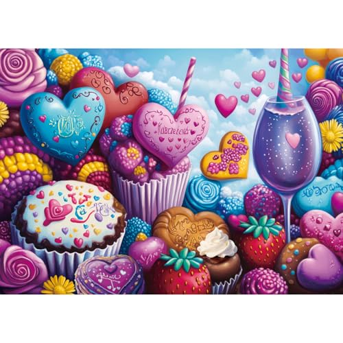 Chocolate Delight Jigsaw Puzzle, Puzzles for Adults 1000 Pieces, Home Decoration Puzzle, Interlock Perfectly No Dust, Gifts for Valentine's Day Easter - color: Chocolate Delight