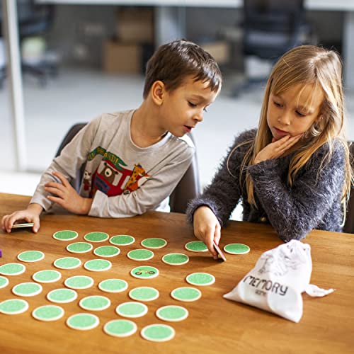 Montessori-Inspired Wooden Matching Game for Toddlers 2-4 Years - Things that Go - Durable, Scratch-Resistant 36 Card Set, Includes Carry Bag - Memory Game for Toddlers 2-4 Years - Means of Transport - size: Things That Go 36 cards
