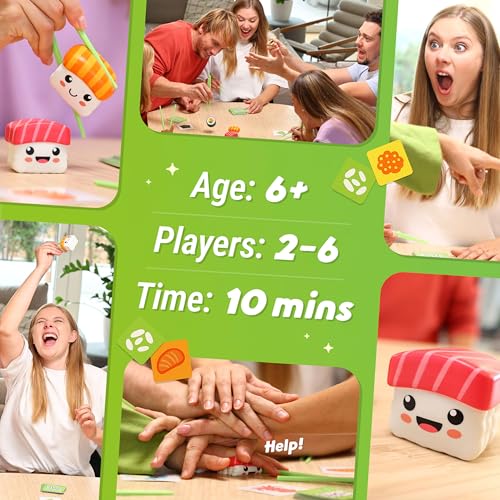 Super Sushi – Fun Family Board Game - Hilarious Party Matching Card Game for Kids, Teens & Adults