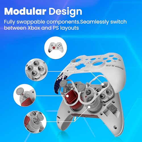 ZD O+ Excellence Wireless PC Controller – Modular Design, Hall Effect Joysticks, Remappable Buttons, RGB & Audio Jack for Switch/Switch2, PC, Android, iOS & Steam (Starfield Edition) - color: Starfield Edition