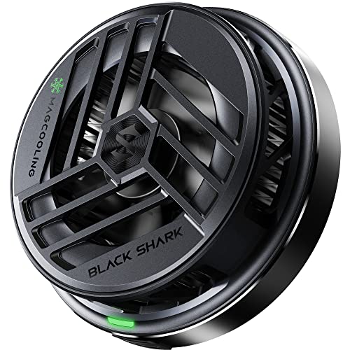 Black Shark Magnetic Cooler for MagSafe iPhone 12/13/14/15 Series, Portable Cooling Fan, Gaming Semiconductor Cooling for Android/Tablet/iPad - color: Black