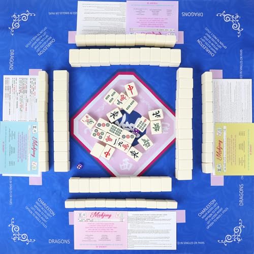 Mahjong Line Finder, 4 Pack Bright Mahjong Rules Helper Reader Beginner-Friendly Accessories - Blue/Purle/Pink/Yellow - color: Blue/Purle/Pink/Yellow