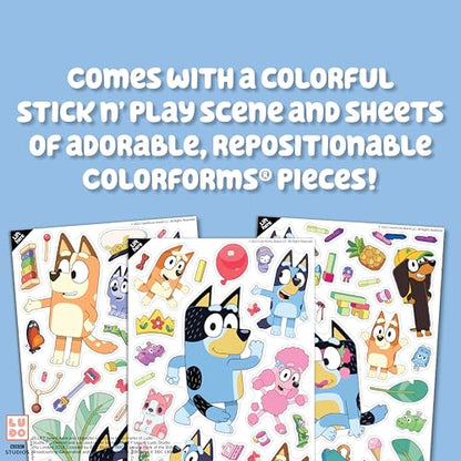 Colorforms Bluey Set - Repositionable Pieces Stick Like Magic - Scenes and Pieces from The Show Bluey for Storytelling Imaginative Play - Ages 3+ - style: Bluey