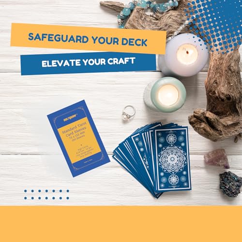 72x122 mm Tarot Card Sleeves – Premium Protective Card Sleeves for Standard Tarot Decks, Durable Clear Non-Glare Finish, Fits Most Tarot Cards - style: Clear