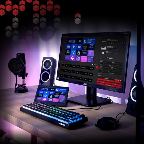 G.SKILL WigiDash PC Command Panel - 7 inch Touch Display, Up to 20 (5x4) Widget Grid, Customizable Hotkeys/Shortcuts/Widgets, Monitor System Performance (Windows 10 and 11, USB Powered)