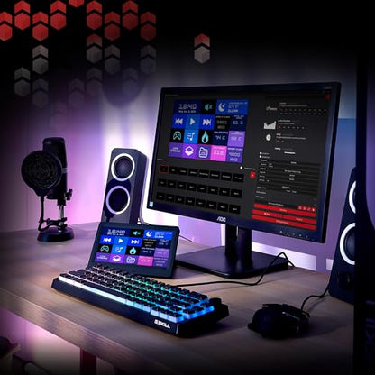 G.SKILL WigiDash PC Command Panel - 7 inch Touch Display, Up to 20 (5x4) Widget Grid, Customizable Hotkeys/Shortcuts/Widgets, Monitor System Performance (Windows 10 and 11, USB Powered)