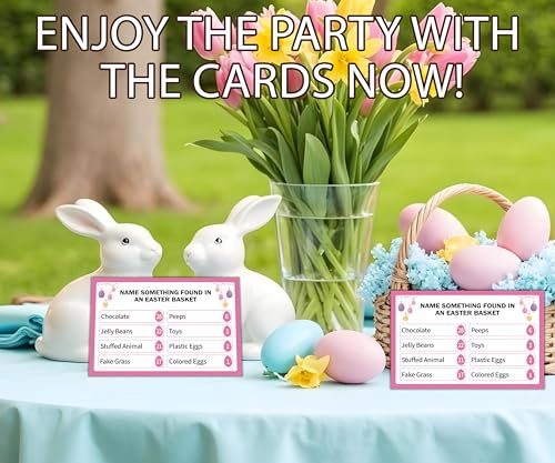 Easter Friendly Feud Game, Easter Egg Themed Party Game for Family, Spring Party Supplies and Activities Decorations, Holiday Trivia Games for Large Groups, 1 Pack(05)