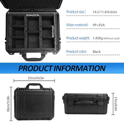 Toploader Storage Box for 3" x 4" 35pt Rigid Card, Top Loader Card Hard Storage Case with 5 Foam Dividers, Waterproof Graded Card Storage Box for PSA/CSG/CGC/SGC/BGS Sports Cards