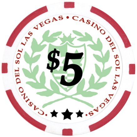 DA VINCI Professional Set of 500 11.5 Gram Casino Del Sol Poker Chips with Denominations, 2 Decks of Plastic Playing Cards, 2 Cut Cards & 3 Dealer Buttons (Silver Aluminum Frame Case)