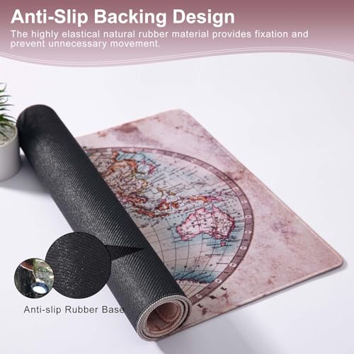 Big Mouse Pad Gaming, Stitch Mouse Pad, Pad for Keyboard and Mouse, Large Mouse Mat, Spill-Proof Surface and Anti-Skid Base, XXL 31.5” x 15.8” 80 x 40cm - color: Map 2, size: 31.5L x 15.8W inches