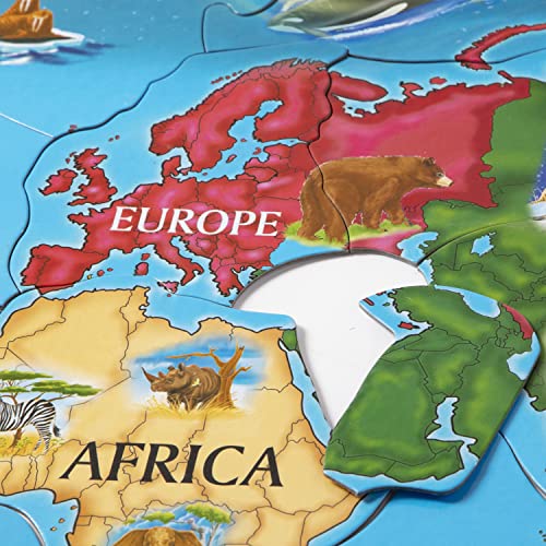 Melissa & Doug World Map Jumbo Jigsaw Floor Puzzle (33 pcs, 2 x 3 feet) - size: 1 Count