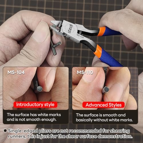 stedi Model Nipper, Sprue Cutter with Ultra-thin Single-Blade and Stiff Spring Hobby Nippers for Gundam Repairing Plastic Model and Miniature Model, Orange | Stiff Spring , Hobby Nippers for Gundam Repairing Plastic Model and Miniature Model - style: Sing