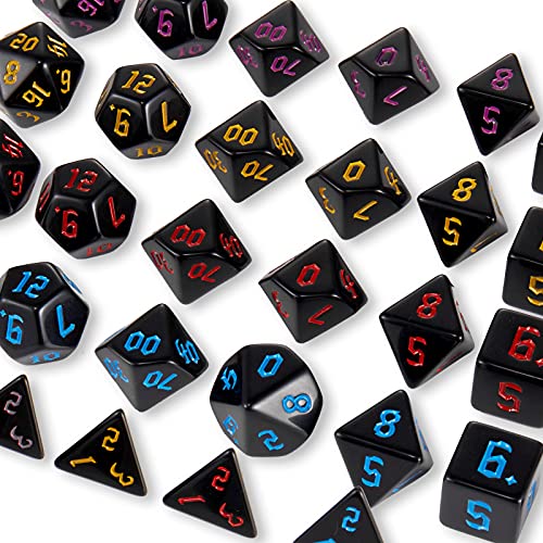 Polyhedral Dice Set, 70 Pcs DND Dice with 10 Pouche | for Dungeons and Dragons DND RPG MTG Table Gams D4 D6 D8 D10 D%D12 D20 - color: 10sets-70pcs