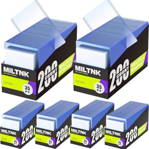 1200 Card Sleeves Hard Plastic, Baseball Top Card Holder, Trading Cards Cases Protectors for Sports Football PKM TCG MTG Game Cards (600 Hard Sleeve + 600 Soft Sleeve) - size: 600 Hard Sleeves + 600 Soft Sleeves