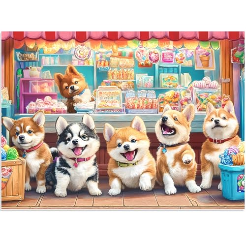 300 Piece Puzzles for Adults, Cute Dogs Jigsaw Puzzle for Adults Kids Seniors, Recycled Cardboard XLarge Piece Puzzle 300 Piece, Challenging Game Family Activity Great Gift for Friends 20.5 * 15 in - style: Dogs