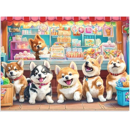 300 Piece Puzzles for Adults, Cute Dogs Jigsaw Puzzle for Adults Kids Seniors, Recycled Cardboard XLarge Piece Puzzle 300 Piece, Challenging Game Family Activity Great Gift for Friends 20.5 * 15 in - style: Dogs