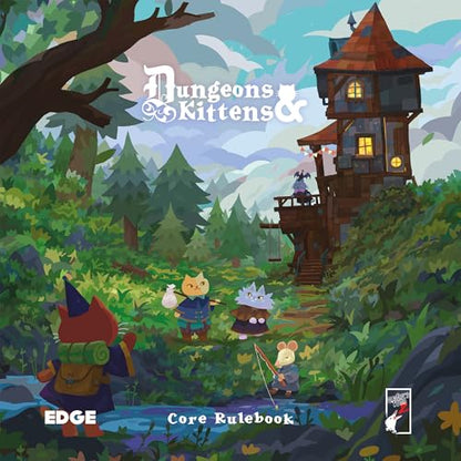 Dungeons & Kittens Roleplaying Game CORE RULEBOOK - Adorable Fantasy Tabletop RPG with Magical Kittens, Ready-to-Play Adventures for Kids & Adults, Ages 8+, 2-6 Players, 90 Min Playtime