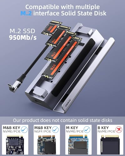 M.2 Steam Deck Dock, Docking Station for Steam Deck OLED/ROG Ally/Legion Go(S)/ROG Xbox Ally,with HDMI(4K@60Hz), Gigabit Ethernet, 3*USB-A 3.2, M.2Slot(SSD Expand Storage),USB C PD 100w Charging - style: Steam Dcek Dock(HDMI)