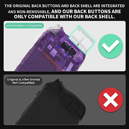 eXtremeRate White Replacement Full Set Buttons for Steam Deck, DIY Custom ABXY D-pad Trackpad Bumpers Triggers Buttons and Screwdriver Tools for Steam Deck LCD Handheld Console - Console NOT Included - color: White