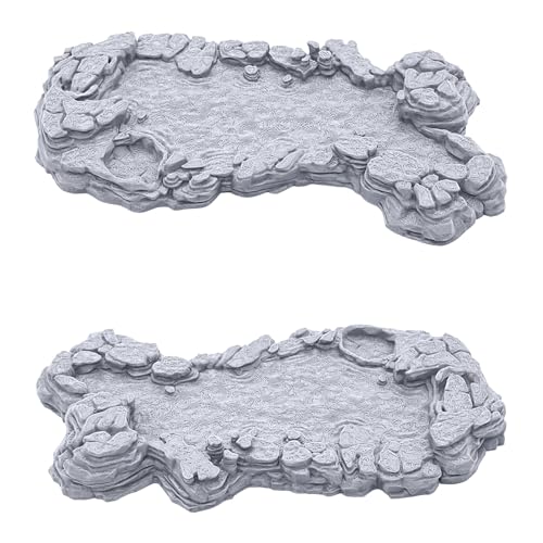 EnderToys Grotto Cavern Pools by Printable Scenery, 3D Printed Tabletop RPG Scenery and Wargame Terrain 28mm Miniatures