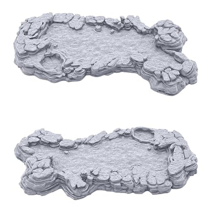 EnderToys Grotto Cavern Pools by Printable Scenery, 3D Printed Tabletop RPG Scenery and Wargame Terrain 28mm Miniatures