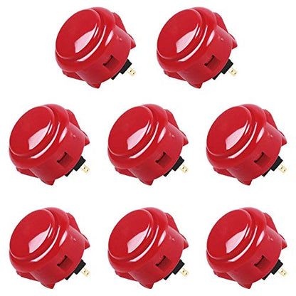 Sanwa JLF-TP-8YT Joystick + Sanwa 8 pcs OBSF-30 Push Button Bundle Kit Color : Red - for Arcade Game 4 & 8 Way Adjustable, Compatible with Catz Mad SF4 Tournament Joystick S@NWA - color: Red