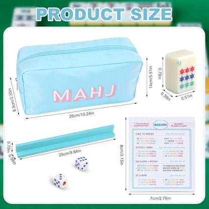 Soulchen Mini American Mahjong Tile Set Include 160 0.8 Inch Mahjong Tiles 2 Dice 4 Wooden Rulers 1 Accessory Bag 4 Beginner Rule Cards(Cowboy) - style: Cowboy