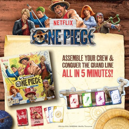 5 Minute One Piece Card Game: Real-Time Cooperative Pirate Adventure | Fast-Paced Cooperative Adventure Based on the Hit Anime Series, Family Fun for Kids & Adults, Ages 8+, 2-5 Players, 5 Mins