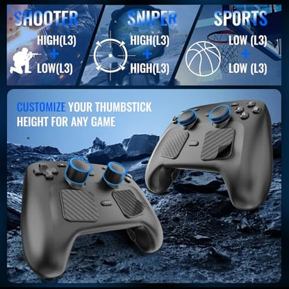 EJGAME Accessory Kit for Steam Controller 2026,Touchpad Protector,Thumb Grip Caps,Silicone Back Button Enhancement Set