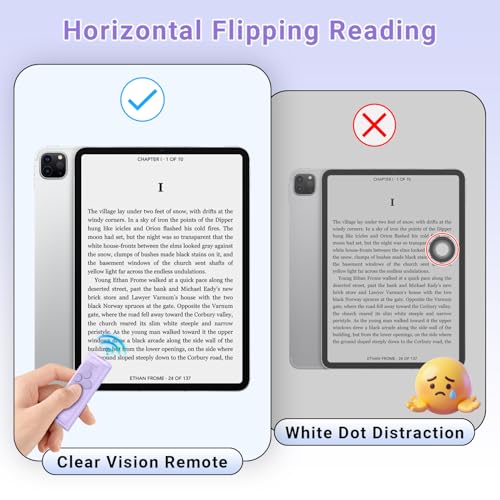 MILOUZ Remote Control Scrolling for Tiktok with Phone Stand,Page Turner for Kindle App E-Book,Bluetooth Camera Shutter Remote for iPhone, Android,iOS,iPad,Tablet (Purple) - color: Purple