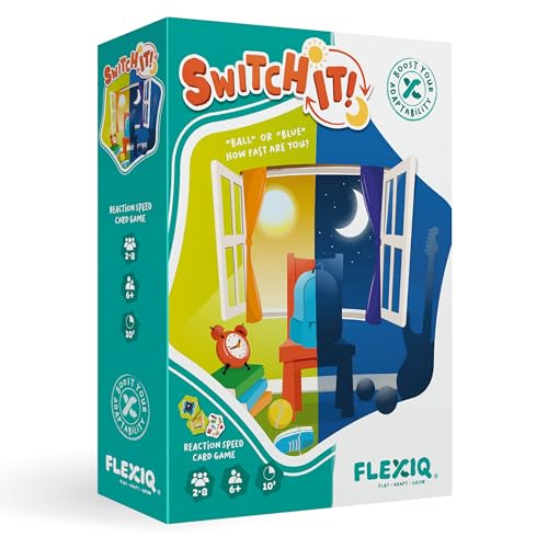 Switch It — Reaction Speed Card Game by FlexiQ, Brain Teasers for Kids 6+, Board Games for Family Night - style: Switch it