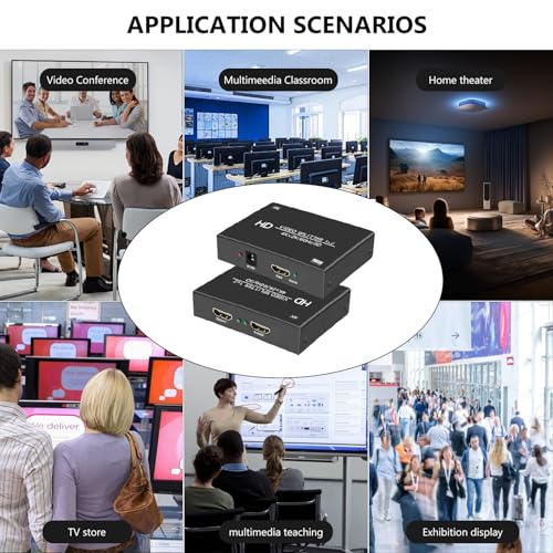 4K@60Hz 1x2 HDMI Splitter 4:4:4,18 Gbps,2 Port Powered HDMI 2.0 Splitter 1 in 2 Out Support Dual Monitors,Only Duplication/Mirror Screens (Not Extend) for HDTV/PS5 - size: 4K@60Hz 1x2 splitter