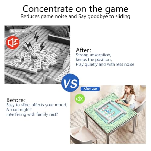Summer Green Mahjong Mat for Table, 31.5 * 31.5in Anti Slip Mahjong Table Cover, Noise Reduction, Neoprene Mah jongg Mat with Carrying Bag & 3 Dices, Hawaiian Tropical Poker Board Tile Games Mats - color: Ducks