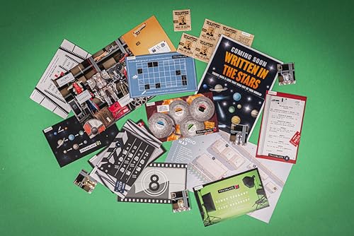 Professor Puzzle: Escape from The Movie Studio - A Mini Escape Room Game, 12 Puzzles to Solve The Code, Journalist Adventure, Ages 12+, 1+ Players - style: Movie Studio