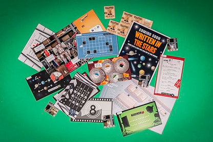 Professor Puzzle: Escape from The Movie Studio - A Mini Escape Room Game, 12 Puzzles to Solve The Code, Journalist Adventure, Ages 12+, 1+ Players - style: Movie Studio