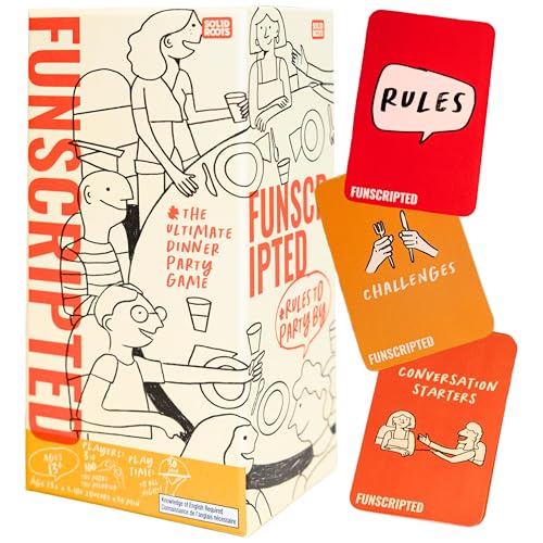 Spin Master Games, SolidRoots Funscripted, The Hilarious Dinner Party Game from the Makers of Mind The Gap, Family Games for Game Night, Ages 13+ - color: Funscripted, size: One Size