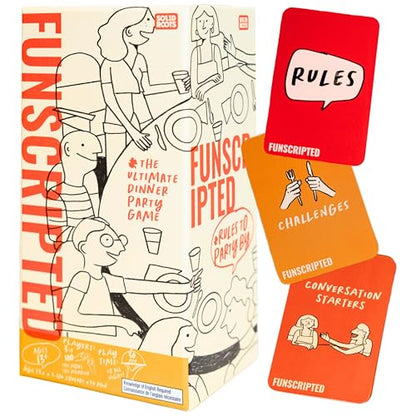 Spin Master Games, SolidRoots Funscripted, The Hilarious Dinner Party Game from the Makers of Mind The Gap, Family Games for Game Night, Ages 13+ - color: Funscripted, size: One Size