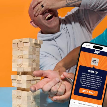Official Hasbro Games Jenga Game | Digital Die for 6 More Ways to Play | Original Wood Block Game | Stacking Tower | Ages 6+ | 1+ Players | Party Games