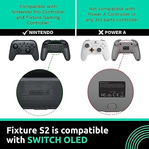 Fixture S2 Bundle Gaming Console Monitor and Controller Mount with Carrying Case Compatible with Nintendo Switch OLED and Pro Controller - size: S2 + Case - For Switch OLED (2021)