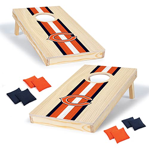 NFL Football Portable Cornhole Set, 2 Boards & 8 Bean Bags | Officially Licensed Product, Solid Wood, Direct Print HD Graphics, Mesh Carry Bag, Yard Games, Outdoor Game, Bean Bag Toss