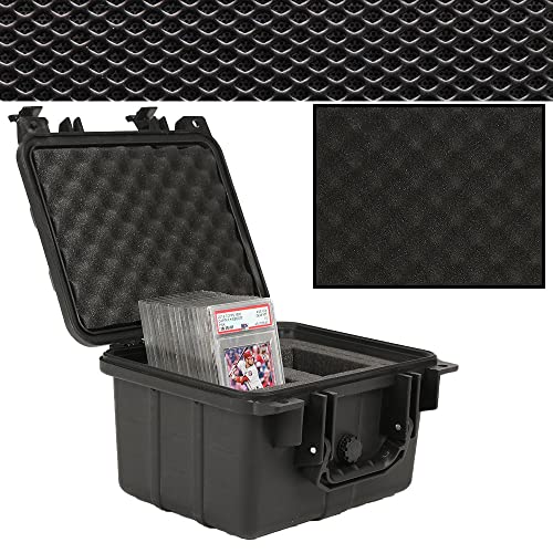 G-PLUS Graded Card Storage Box Fit BGS PSA SGC FGS Weatherproof Graded | Sports Trading Cards(Small, Black)
